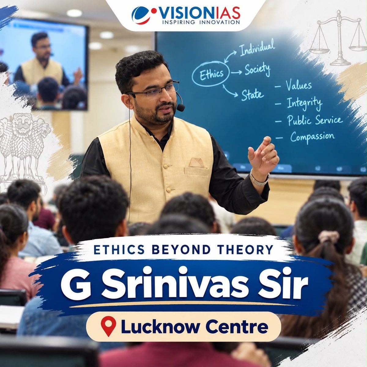 Vision_IAS's tweet photo. Learn Ethics from Experience—now at VisionIAS Delhi Centre!

Senior Faculty G. Srinivas Sir brings over 16 years of experience teaching Ethics &amp; Essay to UPSC aspirants, sharing his knowledge and expertise.

#VisionIAS #Ethics #Classroom #VisionIASDelhi https://t.co/abxJaoWJE5