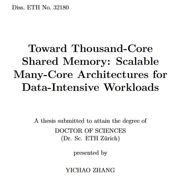 pulp_platform's tweet photo. You can now find Yichao's PhD thesis " Toward Thousand-Core Shared Memory: Scalable Many-Core Architectures for Data-Intensive Workloads" in the Research Collection of ETH Zurich: https://t.co/J7eMXujDGx @yichao_zh https://t.co/bGAcmV92zn