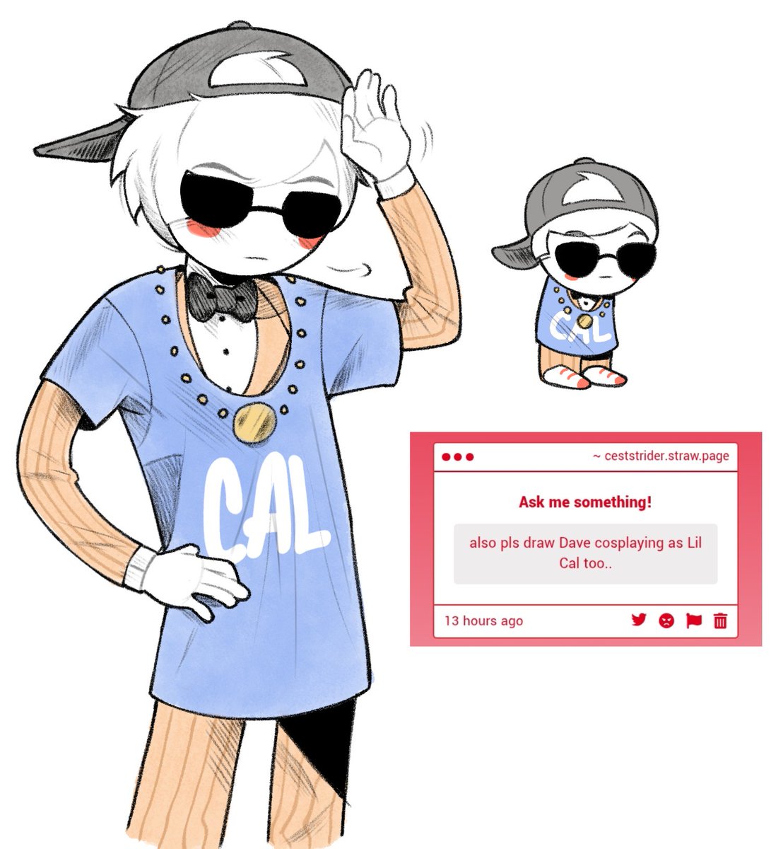 fwpame's tweet photo. He looks so cute
#Homestuck https://t.co/jf2J92CdmE