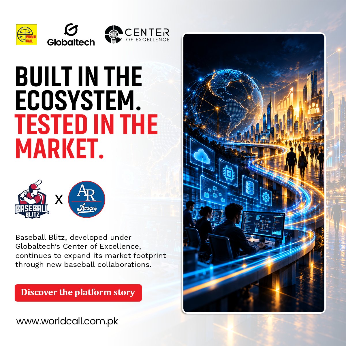 WorldCallTel's tweet photo. From innovation to market: Baseball Blitz’s growing adoption shows @GlobalTechCorps CoE moving toward commercialization, supported by WTL’s infrastructure.

Read more: https://t.co/LhjqBmNwyQ

#Globaltech #BaseballBlitz #WorldCall https://t.co/4OMyKW3mQx