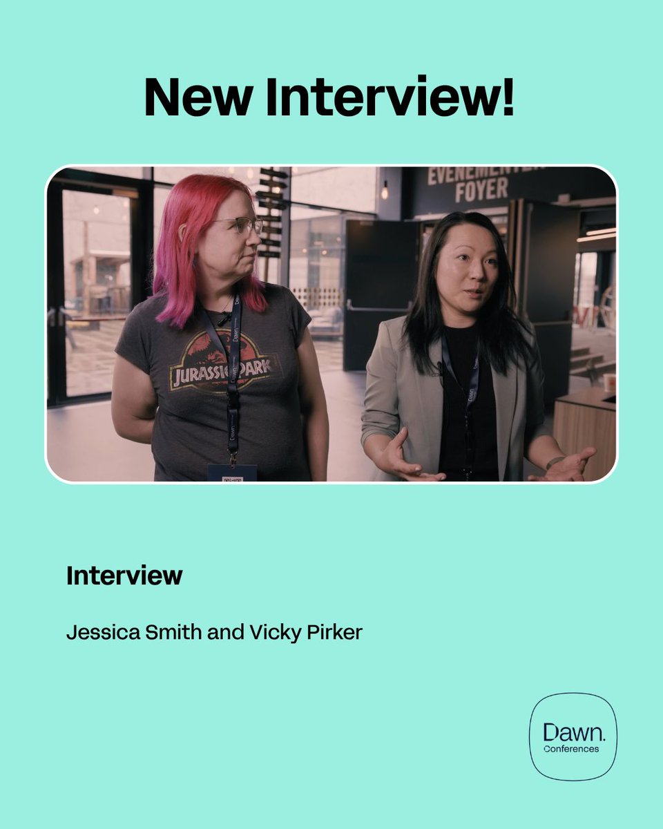 WebdevconNL's tweet photo. 🎤 New interview online!

During the Webdevcon, we spoke with Jessica Smith and Vicky Pirker.

Curious to watch the conversation and hear their insights on the industry? 

 👉 https://t.co/EY2eLayPsI 

#webdevcon #interview #networking https://t.co/irdkg6VsiJ