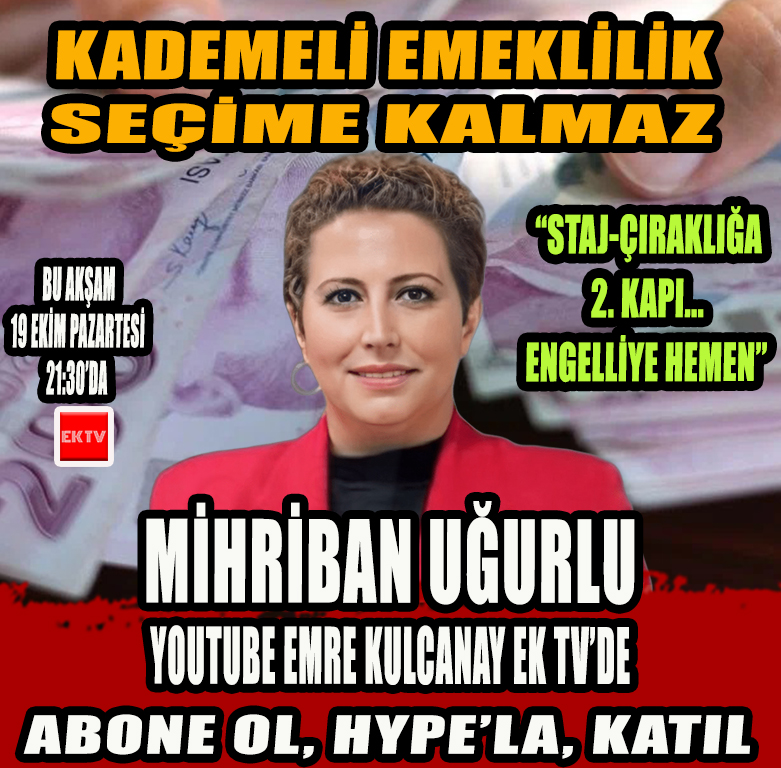 ektv_gundem's tweet photo. 📢 "#KADEMELİEMEKLİLİK SEÇİME KALMAZ, BİLİYORUM!"
"STAJ-ÇIRAKLIĞA 2. KAPI... ENGELLİYE HEMEN"
🎙️ #EMADDER @EmadDernegi Başkanı #MihribanUğurlu @mihribanugurluu 
🕤 Bu Akşam (19 Ekim Pazartesi) 21:30'da 
📺YouTube Emre Kulcanay EKTV'de
🔔 Zili Açın ⬇️
https://t.co/5YAfD9NtdE https://t.co/A9B7cQ15JL