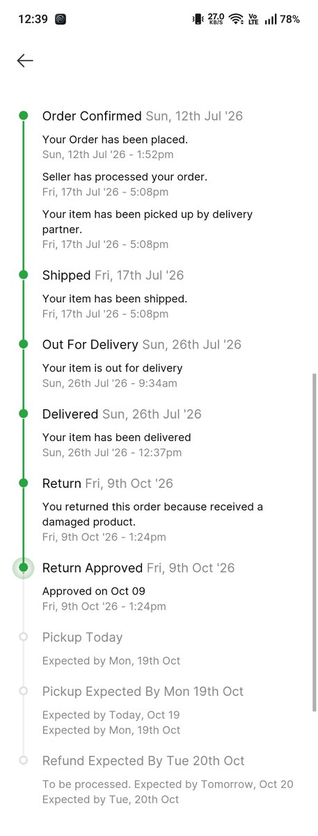 Payal9227's tweet photo. @flipkartsupport How long i have to wait? There has been no contact from the logistics from last 3 months, the return only gets approved but what after that? There comes no info. And then a new pickup date is provided every week. What behaviour is this @Flipkart @flipkartsupport https://t.co/nAzDRBcF41