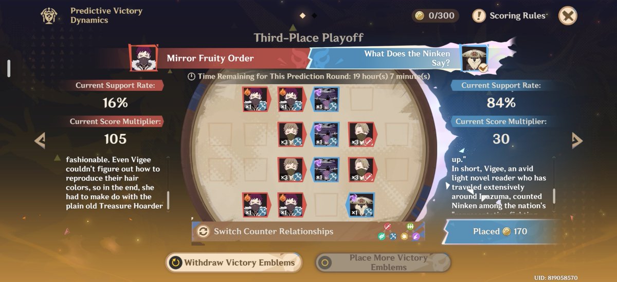 TanHungni's tweet photo. 3rd place : It's practically impossible for hoarder to beat samurai moreover dog
The game flow will be all hoarder try to kill front line samurai, dog will try kill backline hoarder with claw
After samurai dying &amp; hoarder grouped at middle, dog will use killer move and done https://t.co/LuszXbgJf1