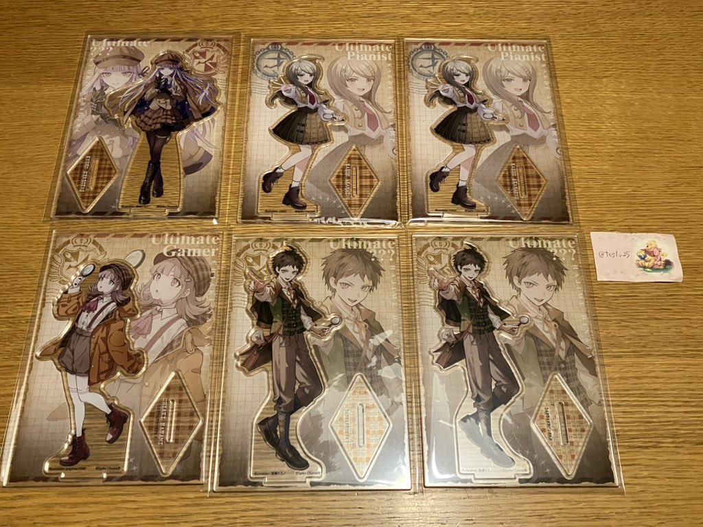 tos1v25's tweet photo. 【交換・譲渡】ダンガンロンパ ダンロン 100均 百均 アクスタ アクリルフィギュア ダイソー  DAISO 探偵版

譲→霧切 十神 日向 七海 罪木 澪田 赤松

求→前弾狛枝1点、画像3どれでも可能
　　or定価+送料

交換譲渡共に日向赤松含む方優先。
画像3カードとの交換の場合金額の比率により1:5希望です。 https://t.co/Icqut8xWKT