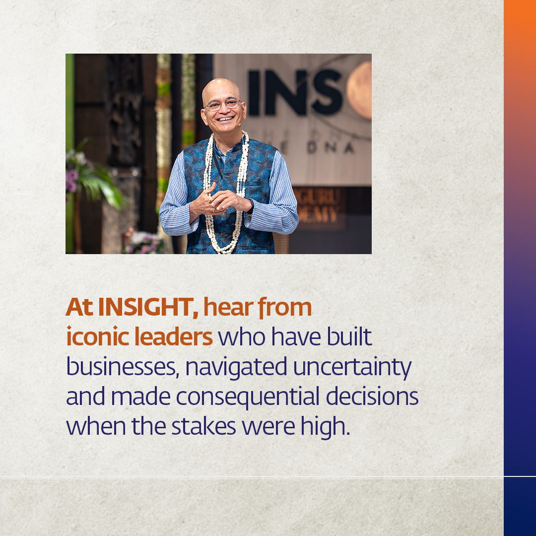 ishafoundation's tweet photo. Some of the most valuable leadership lessons come from those who have built businesses, navigated uncertainty and made consequential decisions.

At INSIGHT: The DNA of Success, explore their journeys through live case studies, conversations, practical work and mentorship.

26–29 November 2026 Isha Yoga Center Coimbatore

Apply now: https://t.co/p2OsGmlpKa