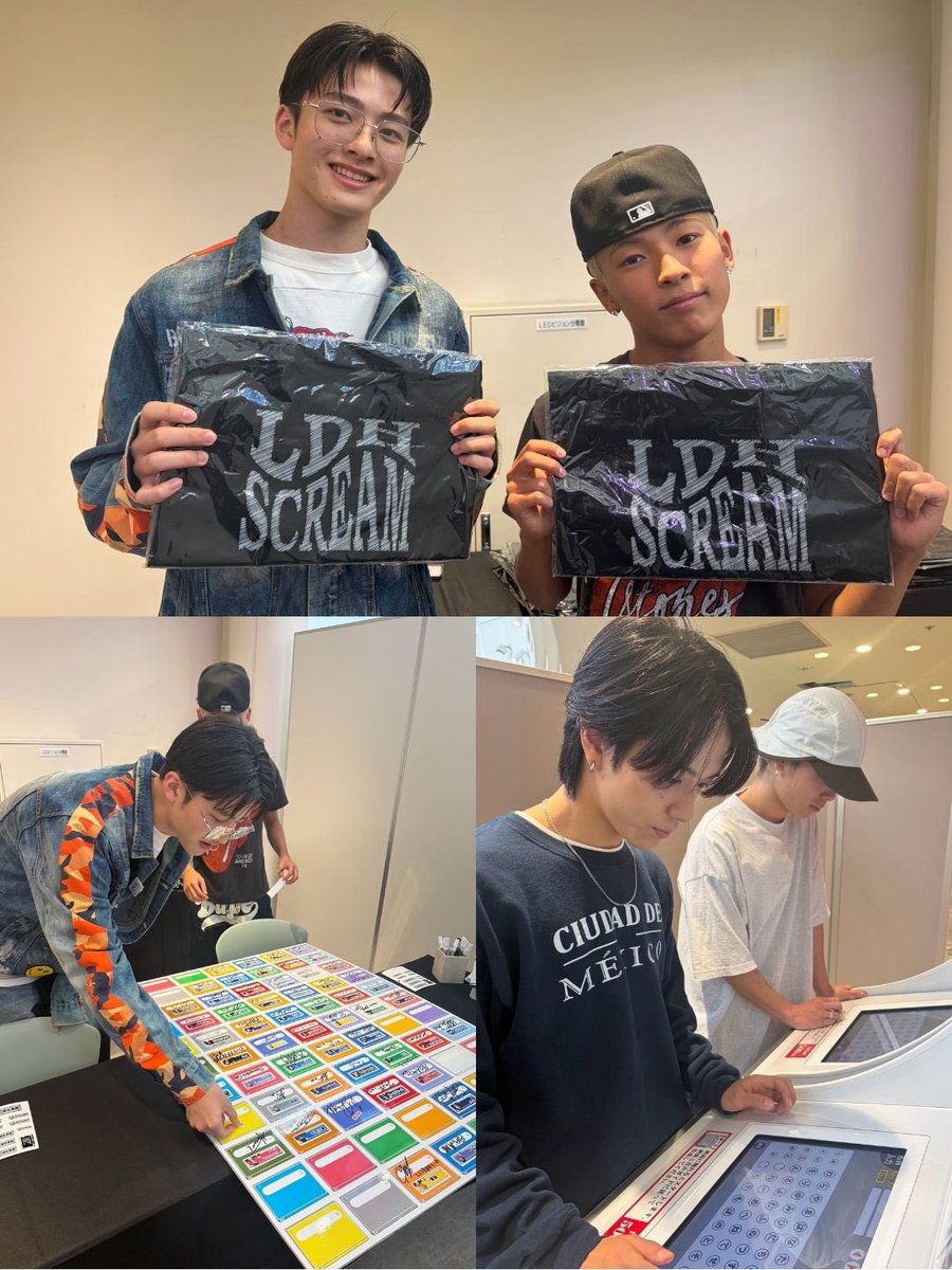 ldh_scream's tweet photo. 𝗗.𝗟𝗘𝗔𝗚𝗨𝗘 𝗣𝗢𝗣-𝗨𝗣 𝗦𝗧𝗢𝗥𝗘 
昨日のお渡し会にお越しくださった皆様
ありがとうございました✨

空 & KANATA
Ryunosuke & ymd
TAKAAKI  & LION
大和 & Hikaru
來夢 & Tsubasa
以上のメンバーでした🛍️

いよいよ明日はROUND.2🔥
ぜひ応援よろしくお願いします！
🎫𝗧𝗜𝗖𝗞𝗘𝗧
https://t.co/FDtqAH5mV6

#LDHSCREAM
#dleague @dleague_jp