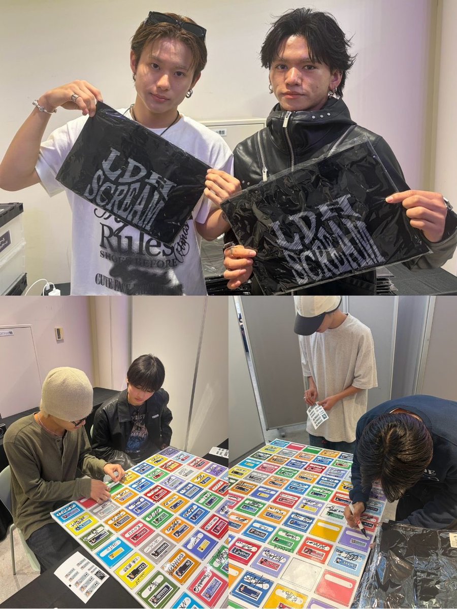 ldh_scream's tweet photo. 𝗗.𝗟𝗘𝗔𝗚𝗨𝗘 𝗣𝗢𝗣-𝗨𝗣 𝗦𝗧𝗢𝗥𝗘 
昨日のお渡し会にお越しくださった皆様
ありがとうございました✨

空 & KANATA
Ryunosuke & ymd
TAKAAKI  & LION
大和 & Hikaru
來夢 & Tsubasa
以上のメンバーでした🛍️

いよいよ明日はROUND.2🔥
ぜひ応援よろしくお願いします！
🎫𝗧𝗜𝗖𝗞𝗘𝗧
https://t.co/FDtqAH5mV6

#LDHSCREAM
#dleague @dleague_jp