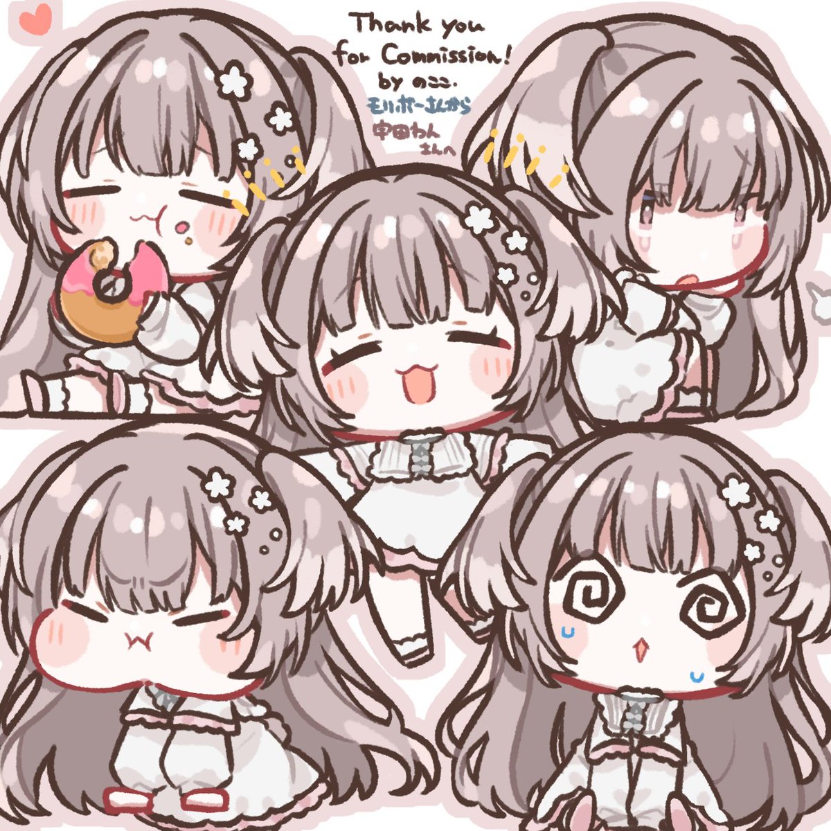 moriboo02's tweet photo. のここ様に、宇田わん様(#uta_wanUo_oU)のミニキャライラストを描いていただきました！

どの宇田さんもめちゃくちゃかわいい☺️

 https://t.co/iHNG1DwLJH

#うたあ〜とだよ https://t.co/9A6un0rIre