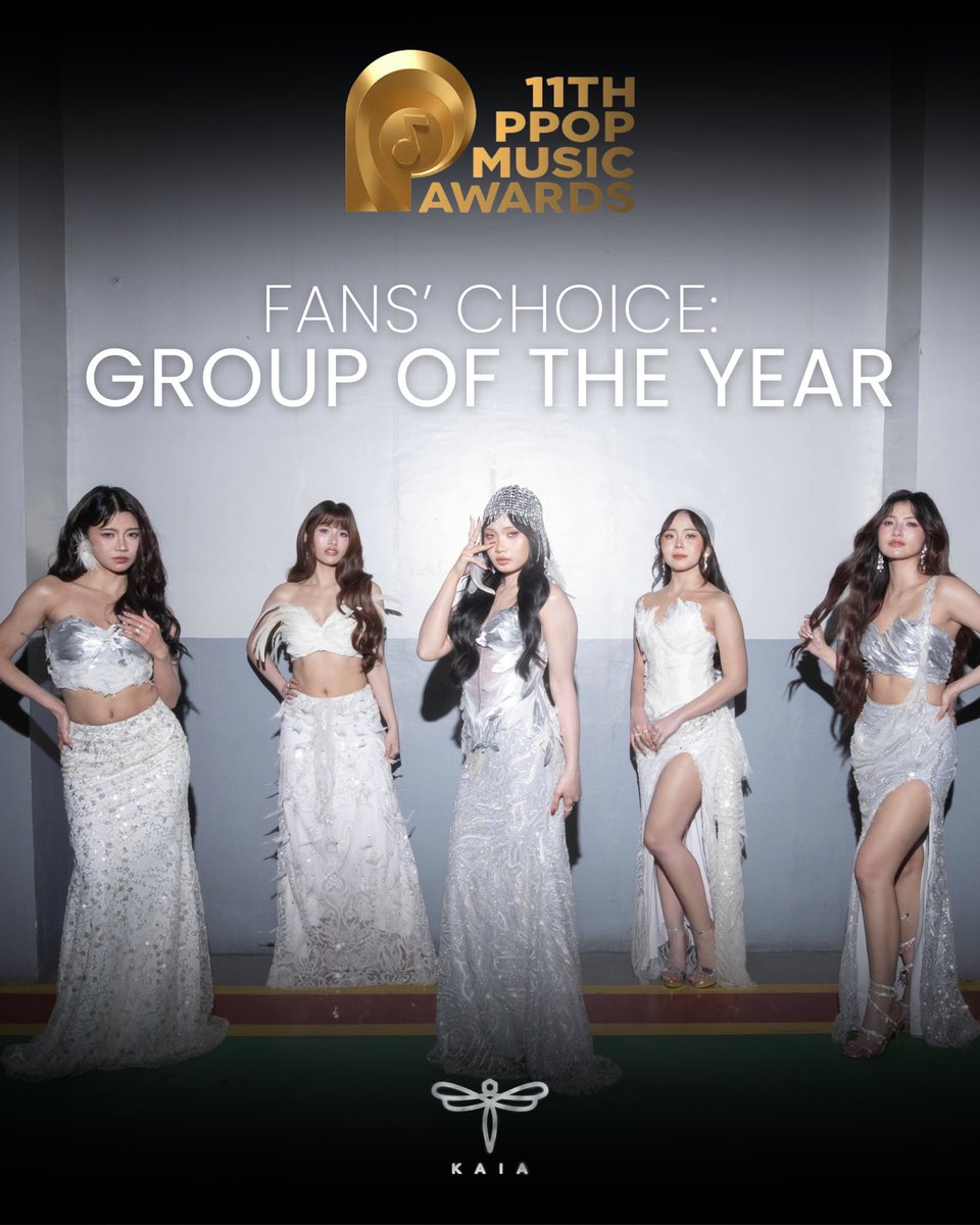 KAIAOfficialPH's tweet photo. [KAIA Awards]

KAIA wins 11th PPOP Music Awards' "Fans' Choice: Group of the Year" 💫🪽

Thank you so much, our ZAIA, for all the love and support! This award means so much to us, and we’re really grateful for all the effort you put into us. We love you all so much! 💜🩵

KAIA GROUP OF THE YEAR
#KAIA #11thPPOPMusicAwards #KAIAAwards
