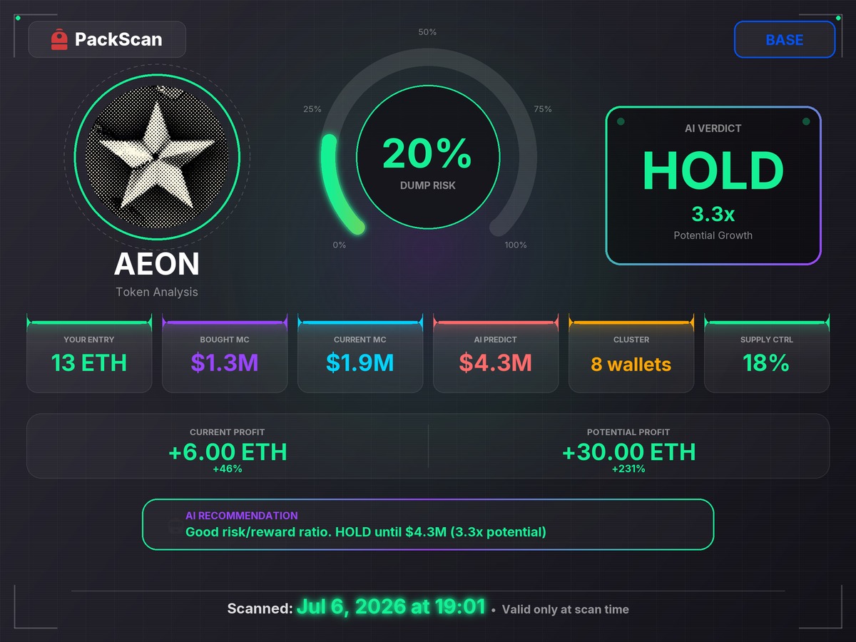 OPacharapong's tweet photo. C​alled $AEON at $1.9M on Jul 6. +158% latеr, still holding.

0xBf8E8f0e8866a7052F948C16508644347c57aba3
Big thanks @Backpack for the new ecosystem. Scan ID jzy427

https://t.co/wnPVcTBLFU https://t.co/4ML0j2101O