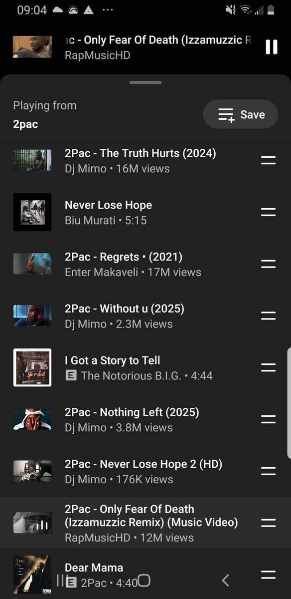 jordanxcentric's tweet photo. Let’s do some about rap
Well my favorite is pac and I got a few list to share with yall from my yt (YouTube) music and 1 biggie small song added to it
I don’t do popular or hit song but fire songs, which you can actually go back for a replay 😉 https://t.co/MlggKNegXs
