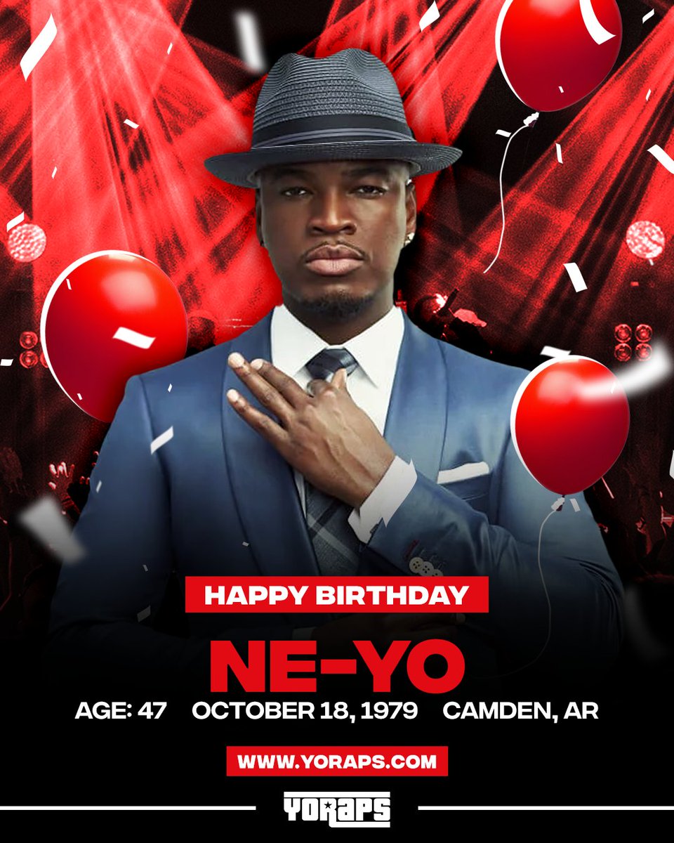 YoRapsMagazine's tweet photo. 🎊 #HAPPYBIRTHDAY: #NeYo (#October18, 1979, #Camden, #AR)

What’s his best track, no debate ⁉️
---
✅ Yo! Raps: https://t.co/A37OwMybC6
🚀 Yo! PR: https://t.co/twEeW3KegX https://t.co/JaWEssiR2l