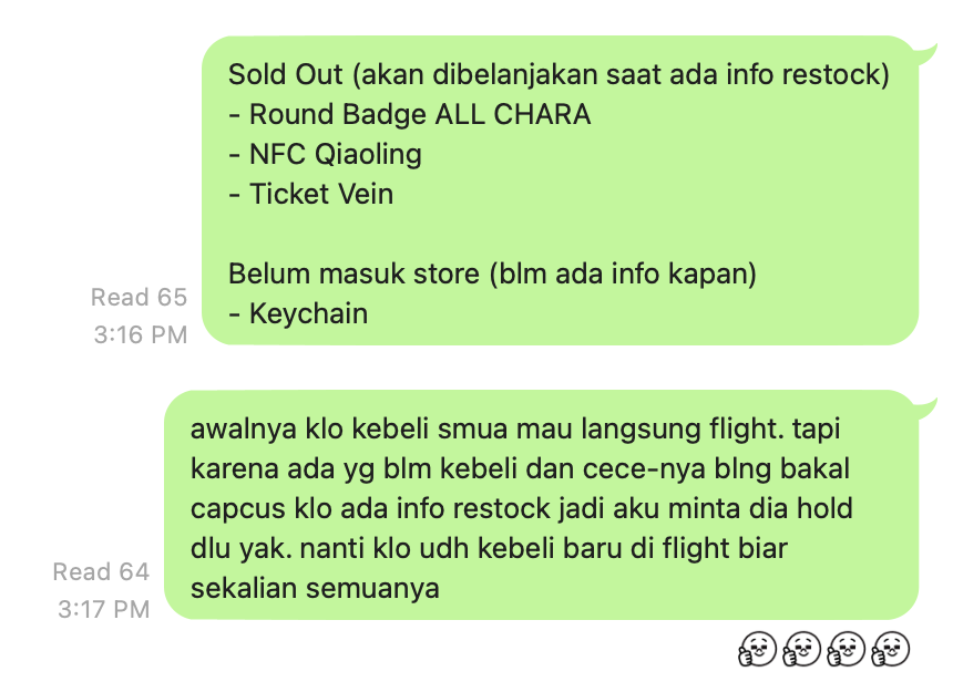 FORSEONGTH's tweet photo. proof belanja + sedikit info terkait item yang sold out https://t.co/E0sQu1FNKs