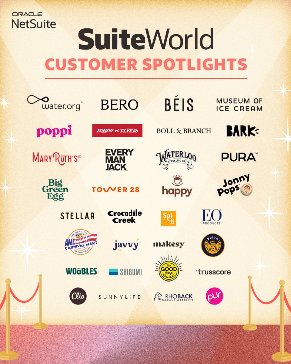 Cat_Austria's tweet photo. You know the brands. At #SuiteWorld, you’ll get to know more of the people and stories behind them. ✨ Keep an eye out for a few familiar favorites from the @NetSuite community. https://t.co/lYHr0pfj3l https://t.co/Q98ABgZjYS