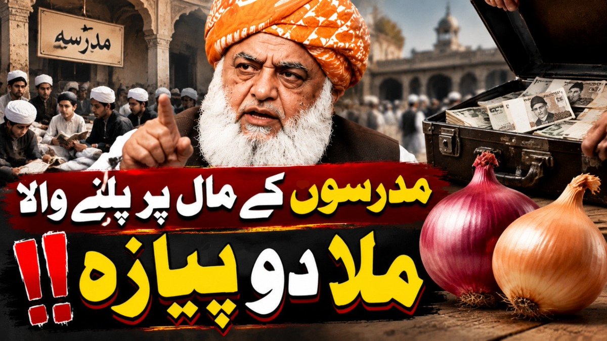 secondah2nd's tweet photo. مدرسوں کے مال پر پلنے والا ملا دو پیازہ!!
مدرسے کے نام پر چندہ لیا، اربوں کی جائیدادیں بنائیں، اور غریب بچوں کو دو پیاز پر گزارا کرایا۔#راشی_ڈیزل_نامنظور https://t.co/st6W9fA6bK