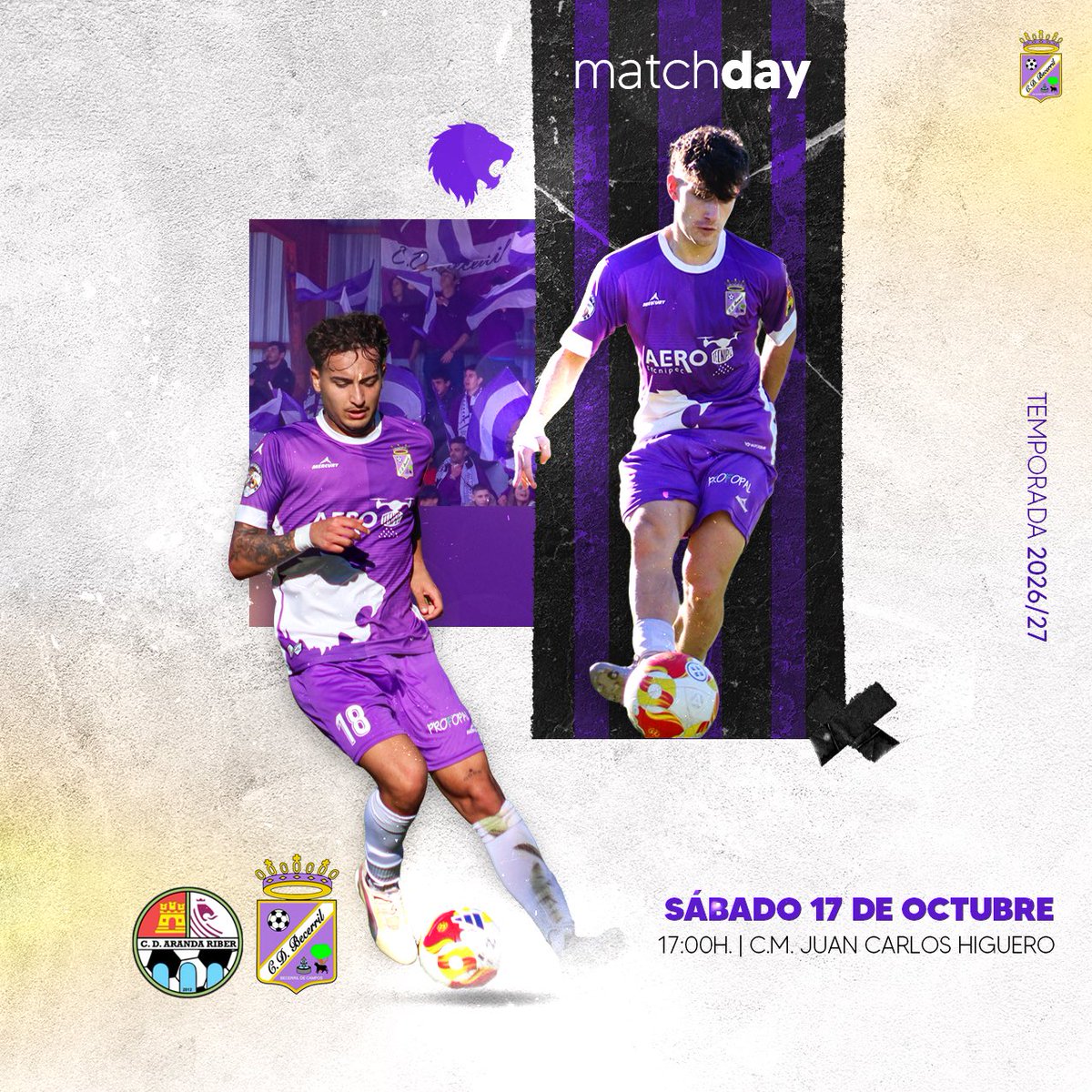 cd_becerril's tweet photo. ⚽️ ¡HOY JUGAMOS!

🕔 17:00h.
🏟️ C.M. Juan Carlos Higuero
🆚 CD.Aranda Riber  

#VamosBece https://t.co/2y2RGHHJ5W