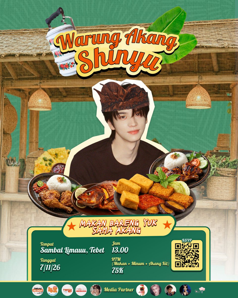 ppttzunflower's tweet photo. 🍗🍚 𝗪𝗔𝗥𝗨𝗡𝗚 𝗔𝗞𝗔𝗡𝗚 𝗦𝗛𝗜𝗡𝗬𝗨 🍚🍗

🗓 November 7th, 2026
📍 Sambal Limauu, Tebet, Jakarta Selatan
🎟 RSVP Open — 04.10.26 | 19:00 WIB
🔗 https://t.co/oyTb4LYHjm…

#WarungAkangShinyu #Shinyu #신유 https://t.co/EQe38vm5XF
