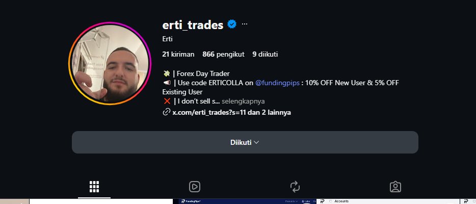 MrN88jm's tweet photo. @erti_trades @fundingpips I need a $5K account to scale my trading. I’ll use strict risk management and focus on high-probability setups to grow consistently and build a solid track record.  Thank you for the giveaway! Already following and using code ERTICOLLA 🔥@erti_trades https://t.co/nMHFZgMkRt