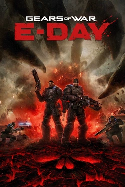 HowLongToBeat's tweet photo. It takes on average 13 Hours to beat Gears of War: E-Day (23.5 Hours for completionists). https://t.co/FjQIH6wZdN https://t.co/NuW4oRkVcP