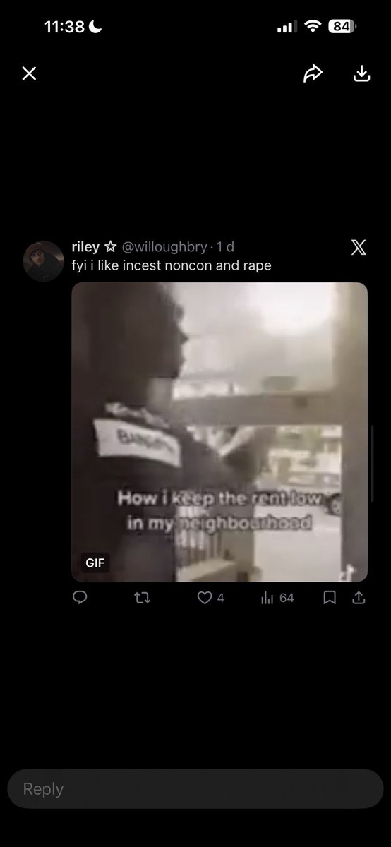 hotloserbryan's tweet photo. you guys might wanna unfollow this person @ / willoughbry my oomf dmed me about them and they tweet about rape and incest ‼️‼️ https://t.co/GT8a3TZyxn