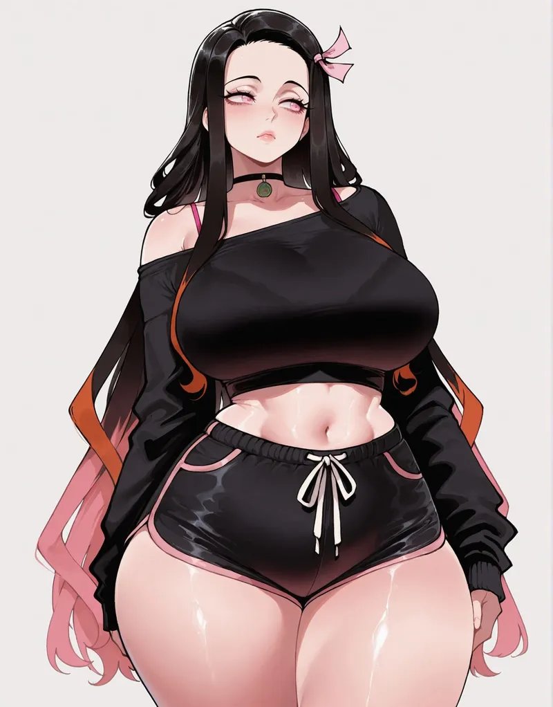 NezukoChanwew's tweet photo. Quería salir a entrenar…  
pero con este cuerpo se me hace difícil concentrarme.

¿Alguien me acompaña?  
O prefieren distraerme antes de que salga\~ 💕 https://t.co/yIplI3c8Vc