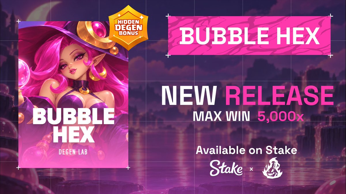 degen_lab's tweet photo. Bubble Hex is now on @Stake 🫧🌙

RT + drop your Stake username 👇 https://t.co/paCpGQej2k