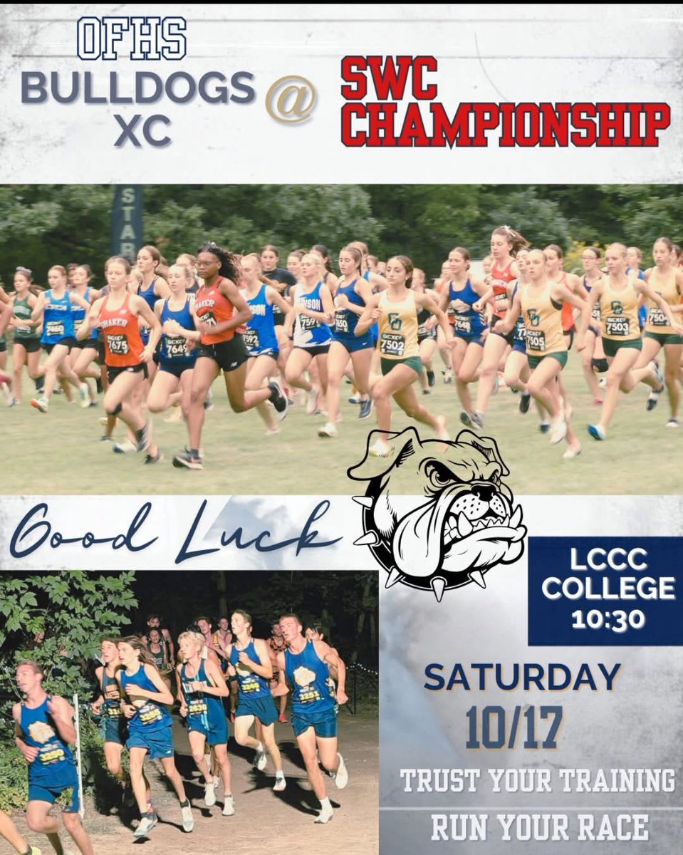 OFallsAB's tweet photo. Good luck to the Cross Country team as they head to LCCC today to run in the SWC meet! Good luck Bulldogs! https://t.co/UKQvRtzYcd