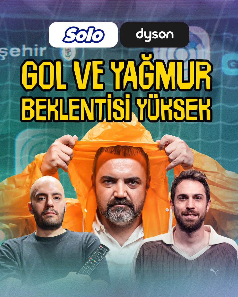 SocratesDergi's tweet photo. 🌧️ Bugün evden dışarı çıkmayın
📺 Gol ve yağmur beklentisi yüksek
👀 Gençlerbirliği x Galatasaray & Fenerbahçe x Alanyaspor

☔️ @ermanyasar, @szanoanculum & @dorukeskin ile Gol Yağmuru, 15.30’da canlı yayınla Socrates’te.

İzlemek için 👉 https://t.co/gY3guuV1EP

#Solo #DokunanAnlar
@Dyson #Reklam