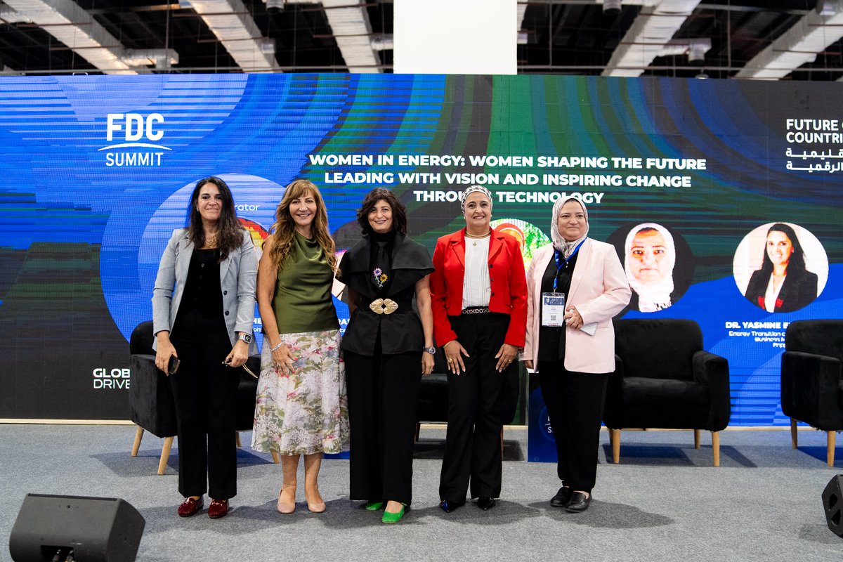 FDCSummit's tweet photo. Powering progress. Leading change. Shaping the future of energy.
At #FDCSummit2026, "Women in Energy" united Rama El Safty, Dawlat Hashem, Yousra Assaker, Yasmine ElSherbiny &amp; Rasha ElWaraky to spotlight women driving tech, digital transformation &amp; sustainability.
#FDCSummit #FDC https://t.co/PTaZAAQwpC