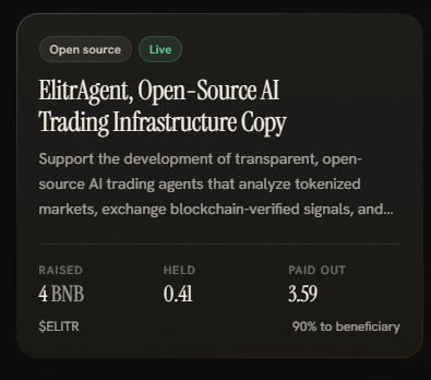 hushcause's tweet photo. 4 BNB (around $2,900) has been claimed by @encrypt_wizard for https://t.co/h4MZC4ysf6.

Great to see our HushCause campaign showing real success and progress. This is exactly what we built the platform for: helping developers get the funding they need to keep building. https://t.co/rutSgersXU