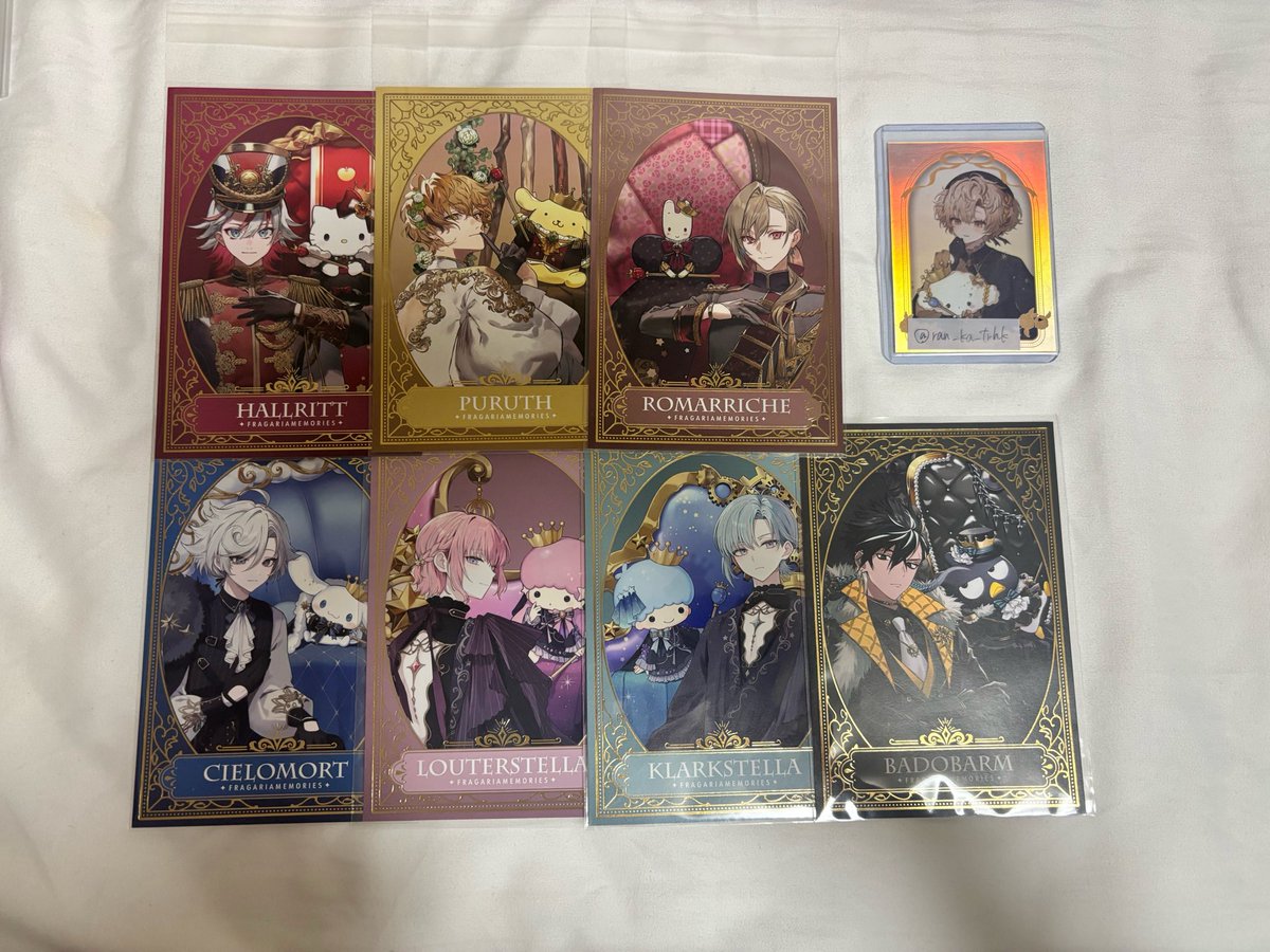 ran_ka_trhk's tweet photo. 【交換】フラメモ 3周年 POPUP オーロラメタリックカード ポストカード 特典

譲:ハルリット プルース ロマリシュ シエロモート ウィルメッシュ ルタールステラ クラークステラ バドバルマ レッド ノワール

求:同種ミュンナ ブルー

＊初回リンク必読
＊特典手渡し優先

お気軽にお声掛けください🙇‍♀️ https://t.co/8yvUAlMl8I