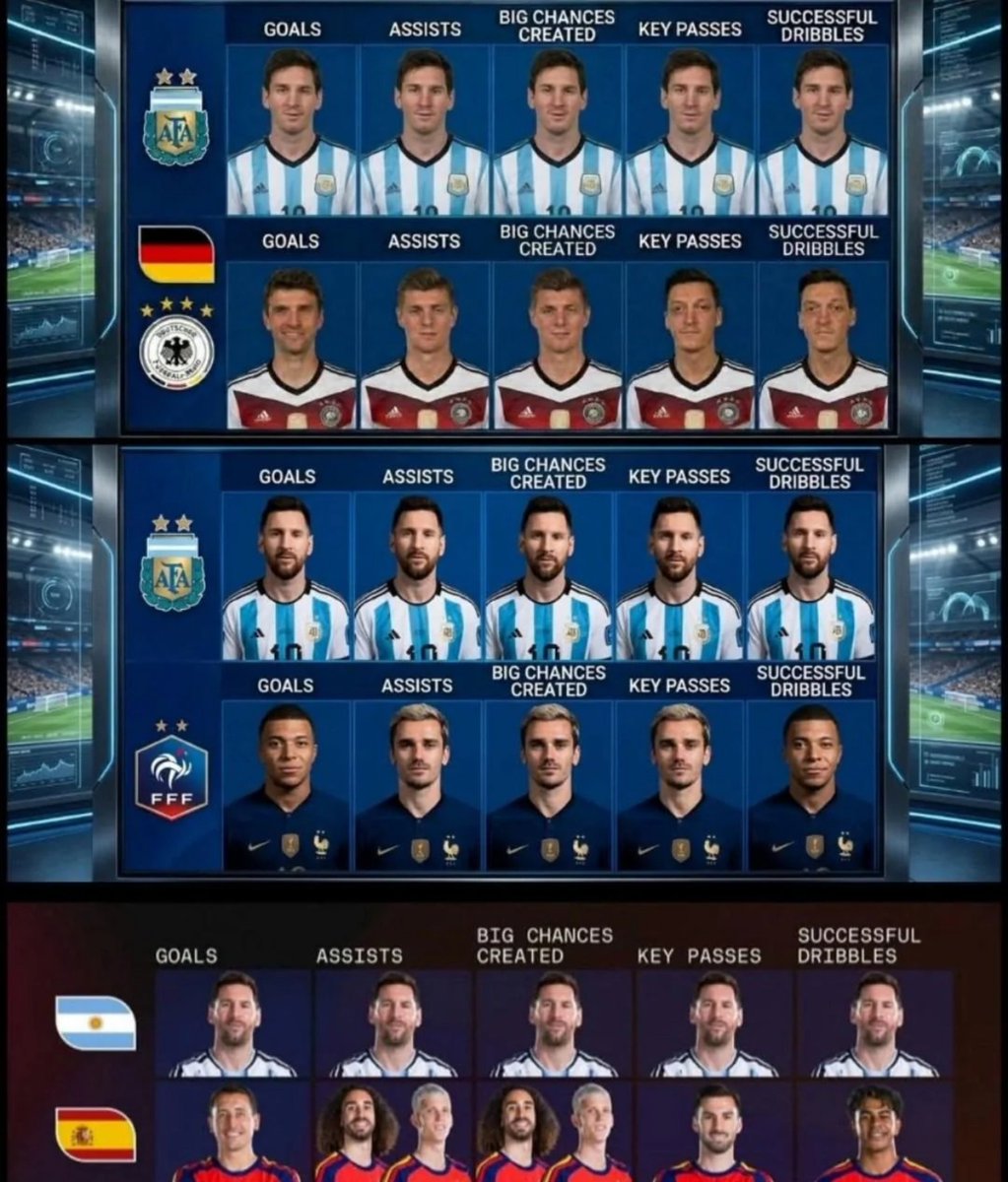 TalkAlbiceleste's tweet photo. Sampai sekarang masih heran dan suka ketawa dg statement "Messi ga bisa apa-apa tanpa Xavi dan Iniesta" https://t.co/OWOeoeMC2V