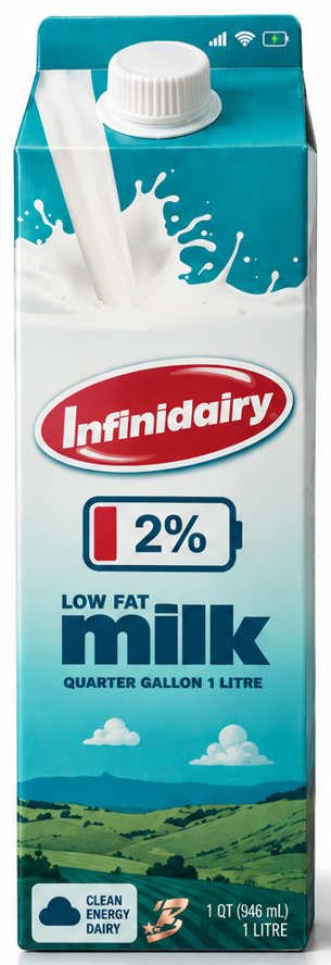 bettocr's tweet photo. 🥛 Infinidairy – 2% Low Fat Milk: Leche que combina el universo de los productos lácteos con guiños a la tecnología y la energía que consume.

#VisionQuest #Tecnología #Ciberseguridad https://t.co/b6Ezj3Wyas