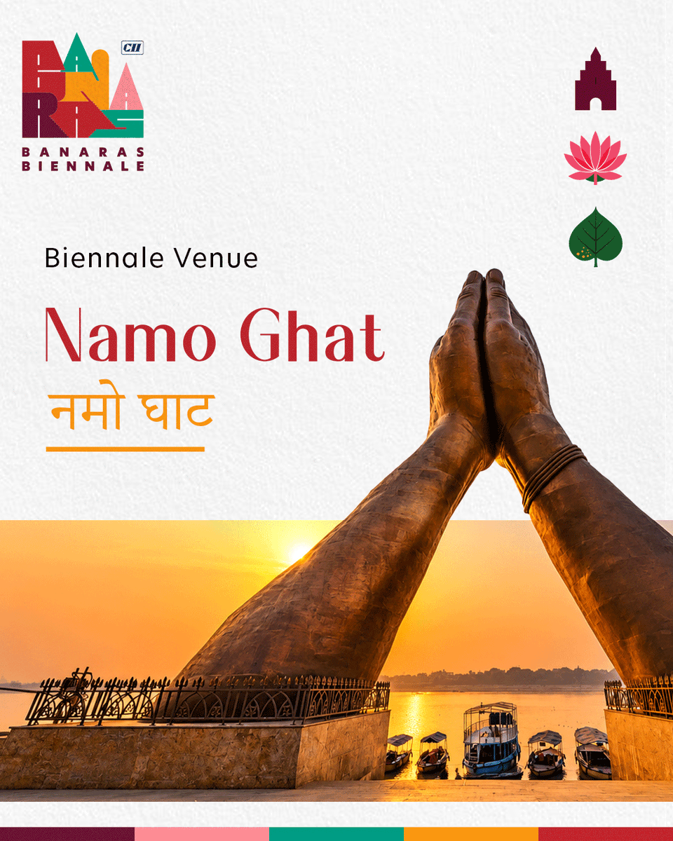 BanarasBiennale's tweet photo. At Namo Ghat, the river remains central to the city’s everyday rhythms and collective memory. As a venue of the CII Banaras Biennale 2026, it becomes part of a wider canvas celebrating the art, culture and enduring spirit of Kashi.

Join us in Banaras from 27 Nov–31 Dec 2026. https://t.co/go4mGubjKB