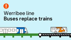 metrotrains's tweet photo. 🚧Werribee line: Buses replace trains between Newport &amp; Werribee from 11.50pm to last train tonight, while project works take place.

Info: https://t.co/YP1exfNmgs https://t.co/12uJiMOe7L