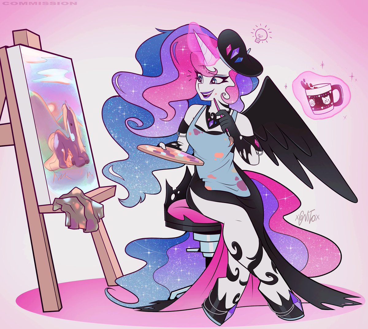 XCONITO's tweet photo. Commission!

Art piece for @juno_foxx_ on Instagram 💕 
#Commission #conito #mlpfim https://t.co/D2Ibg0gxAB