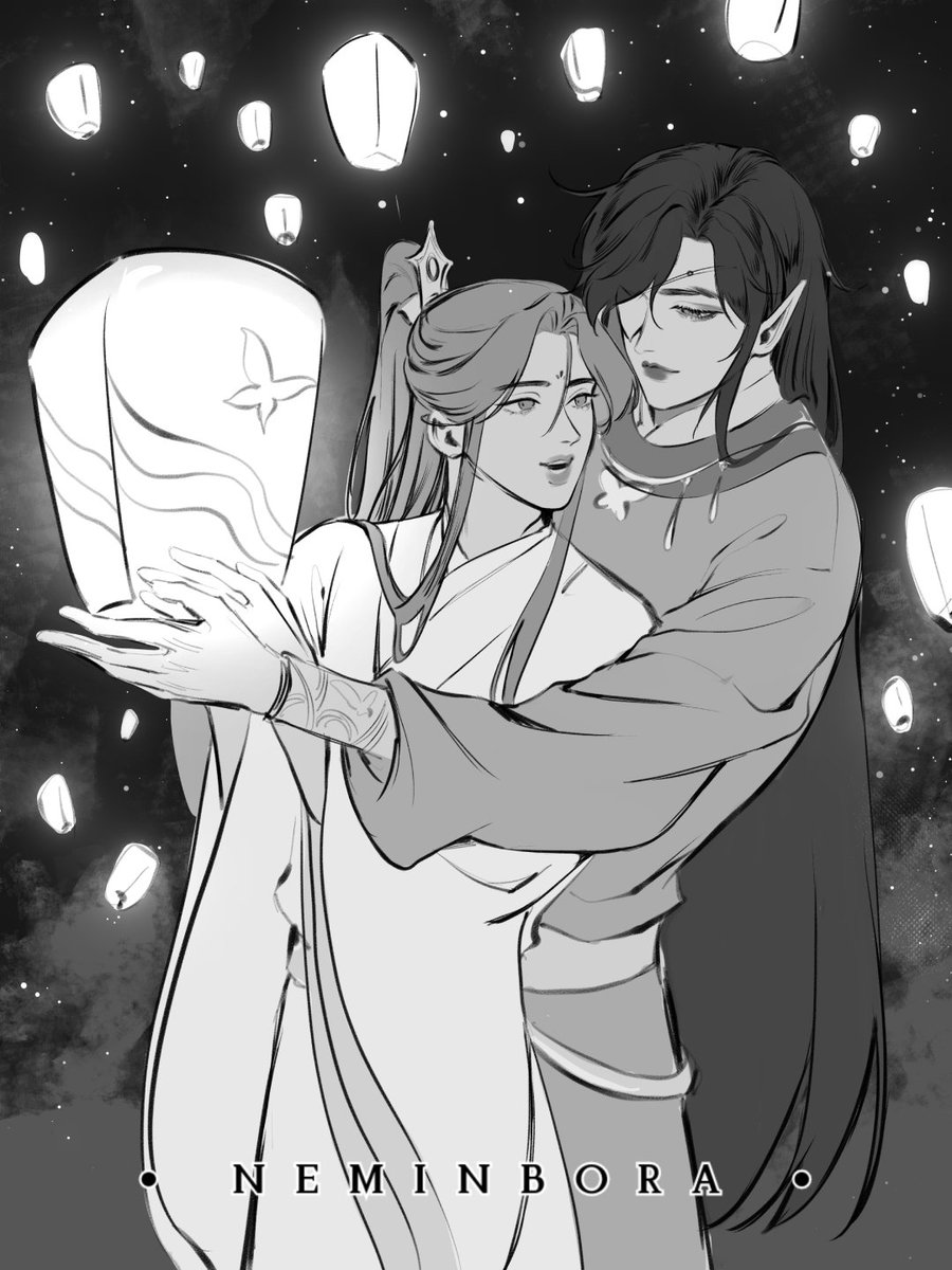 _neminbora_'s tweet photo. Day 16 - Lantern 🏮 
#mxtxtober26 #tgcf https://t.co/eMzaU5GqyM