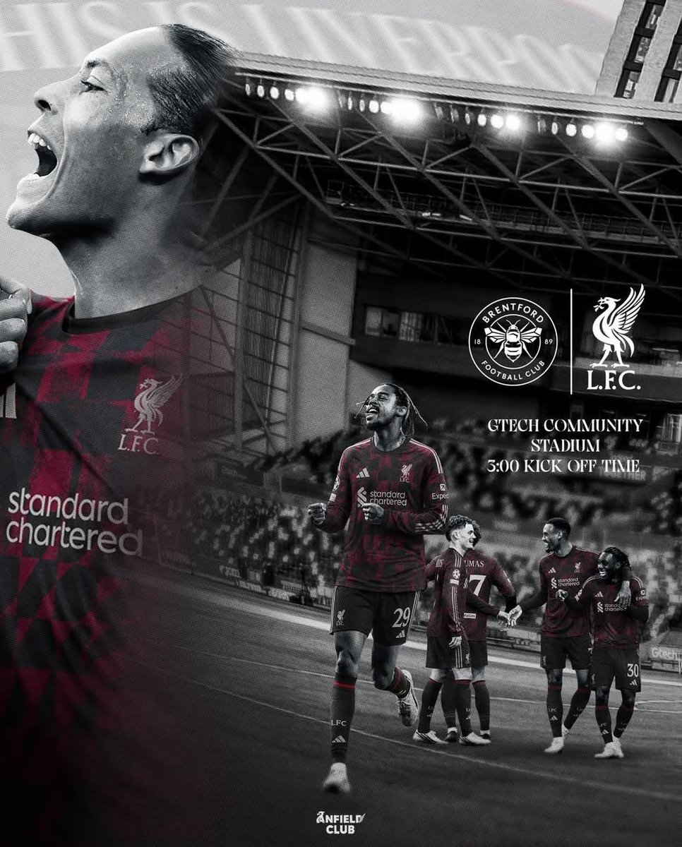 AjNoel211's tweet photo. 🚨 MATCHDAY! 🔴

⚽️ #Brentford 🆚 #Liverpool

The Reds are back in Premier League action as they travel to the Gtech Community Stadium to take on Brentford! 👊

#EPL #BRELIV https://t.co/Jy5xF7jPJa