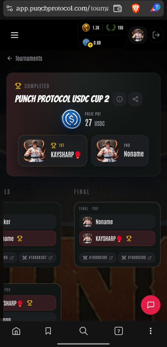 just_titiX's tweet photo. I did it again 😂🥊🔥
Just won the $27 USDC POT on @PunchProtocol

27 players, $1 each, winner takes it all… and guess who took it home? 

                         ME!

Ngl, this one wasn't just luck Strategies, logic, calculations, tightening my gloves… 😂🥊 My opponents were using consumables like their lives depended on it, but we move😭

Now imagine YOU being the next winner👀

Another tournament is coming up next week, and all you need is 1 USDC to get in

Imagine 50 players joining next week… that's a potential $50 pot for the winner💰

Get your ticket, sharpen your strategy, and let's see what you've got🥊

Oh, and there's a Chest Tournament every Wednesday, filled with consumables too. Don't sleep on that one🎁🔥

See you in the arena, guys! 🥊
#PunchProtocol #GameFi #USDC