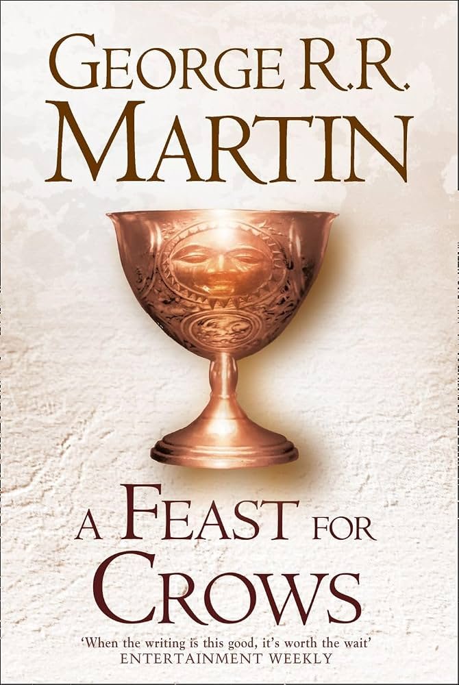 ThronesUpdates's tweet photo. George R.R. Martin released the 4th book in the 'A Song of Ice and Fire' series 'A Feast for Crows' 21 years ago today in the UK. https://t.co/ROmbOGA6nV