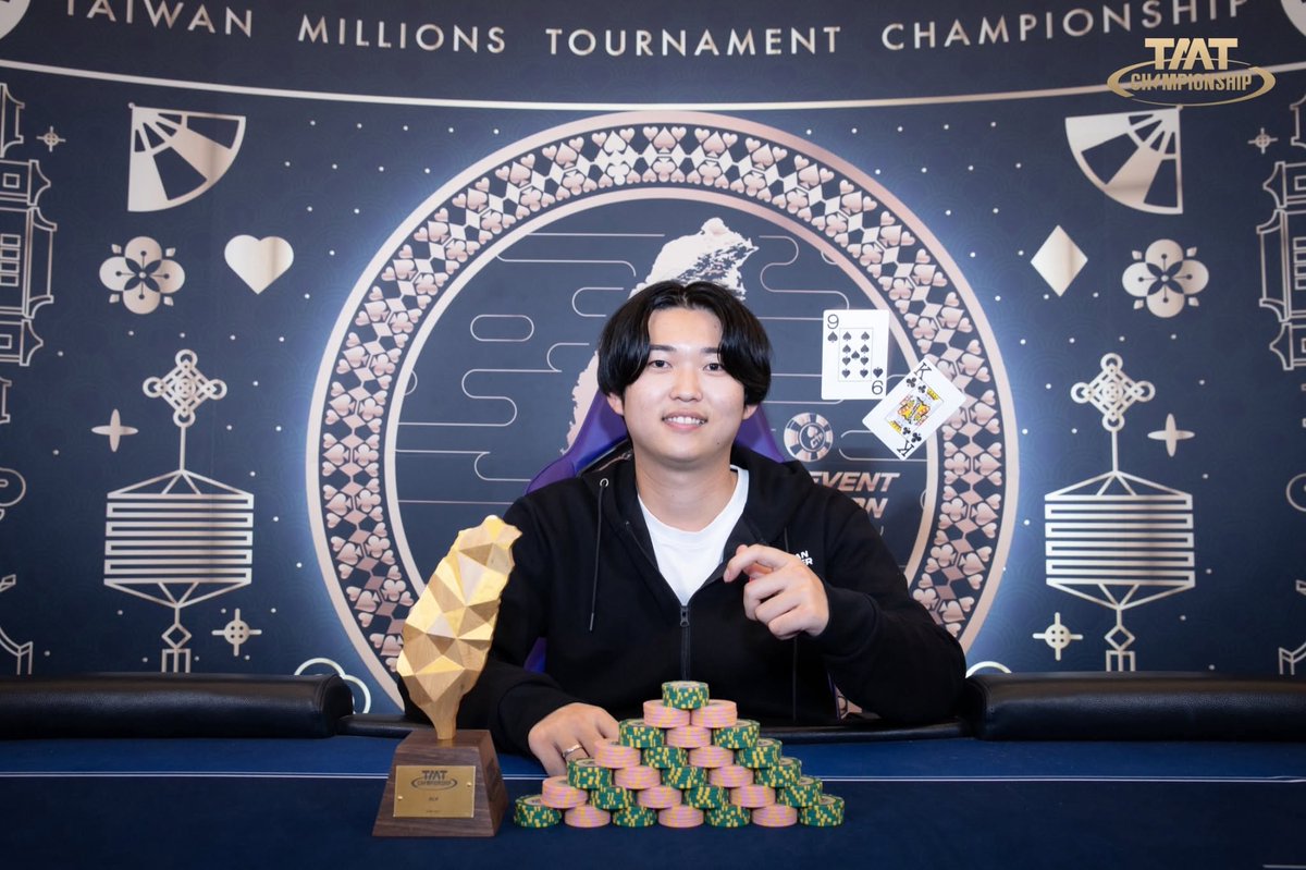 TMTJP2026's tweet photo. 🏆🇯🇵 日本人プレイヤー優勝速報！ 🎉

🔥 TMT CHAMPIONSHIP 2026｜台湾・台北

♠️ #10｜No Limit Hold’em

🥇 優勝：MOTOAKI KOSEKIさん 🇯🇵

TMTC 2026にて、日本人プレイヤー MOTOAKI KOSEKIさん が見事優勝を飾りました！🏆✨

🇯🇵 日本勢がチャンピオンタイトルを獲得！

👏 MOTOAKI KOSEKIさん、優勝おめでとうございます！ 🎊

📅 2026年10月16日〜26日
📍 Asia Poker Arena｜台湾・台北
#TMTC2026 #TMTChampionship #CTPClub #AsiaPokerArena #NoLimitHoldem #Poker #ポーカー #日本人優勝