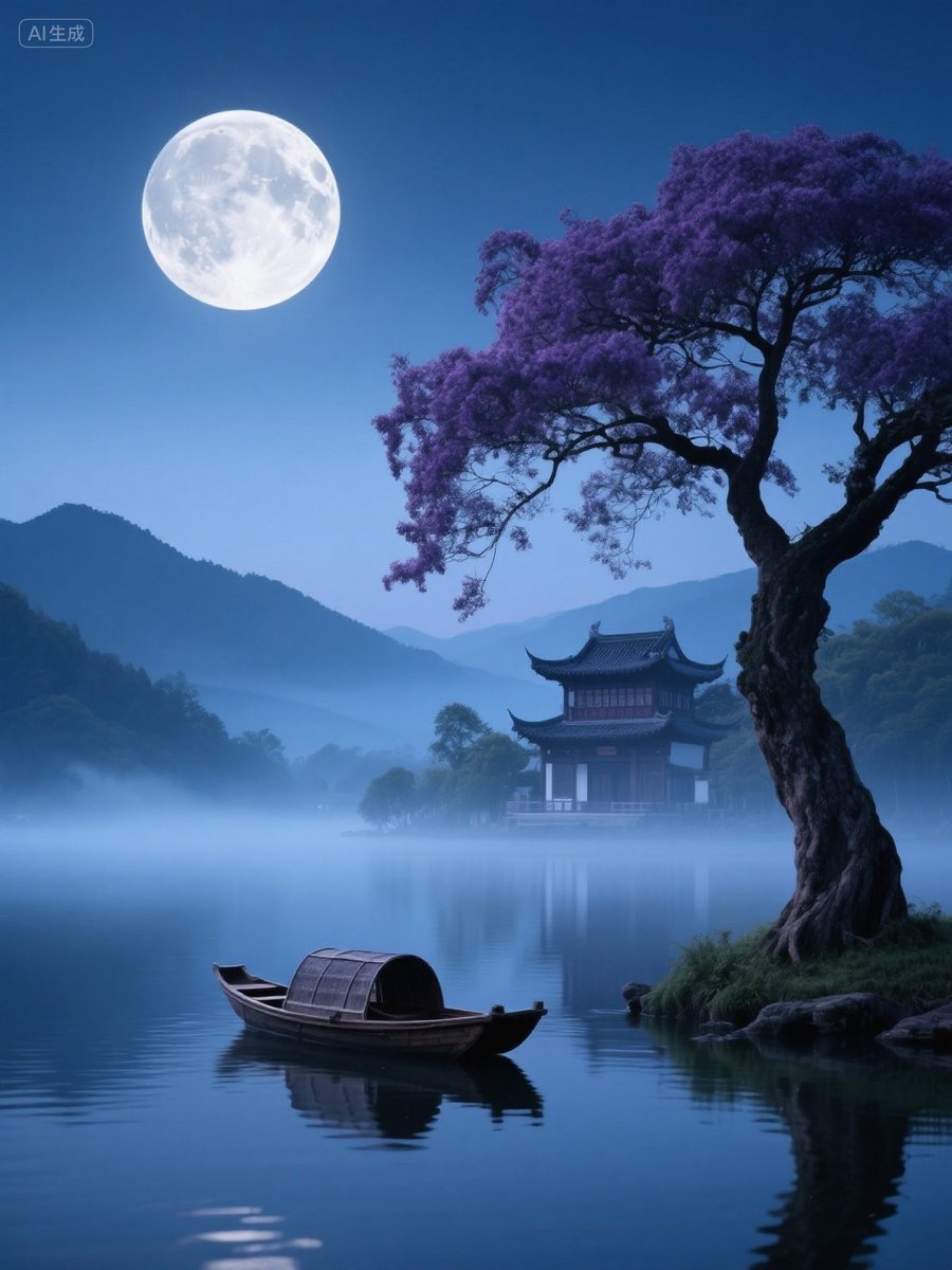 abdelfm8i's tweet photo. [A quiet night by the boat dock, a lone wine cup on the edge gently stirred by the breeze, luring the lingering fragrance of the moonlit harbor—so gentle it makes one linger.]， https://t.co/1tggqCrQm8