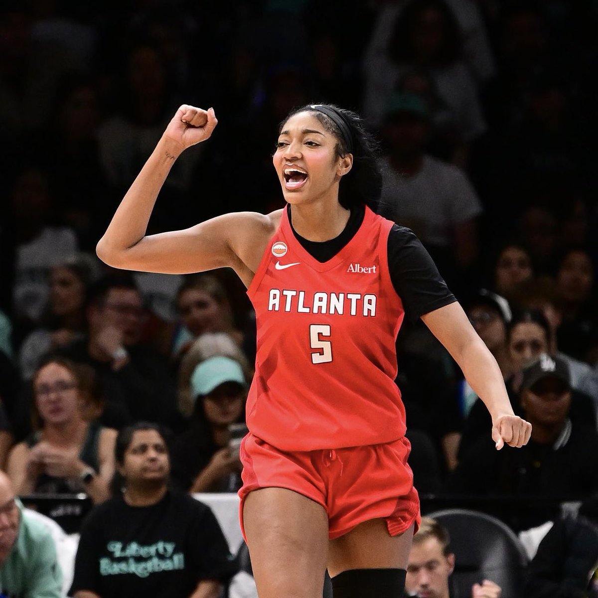 ar5source's tweet photo. 🏀| Angel Reese and Atlanta Dream play Golden State Valkyries at 3:30pm ET in Game 1 of WNBA Finals. Watch on NBC and Peacock. https://t.co/l59LvLGp7X