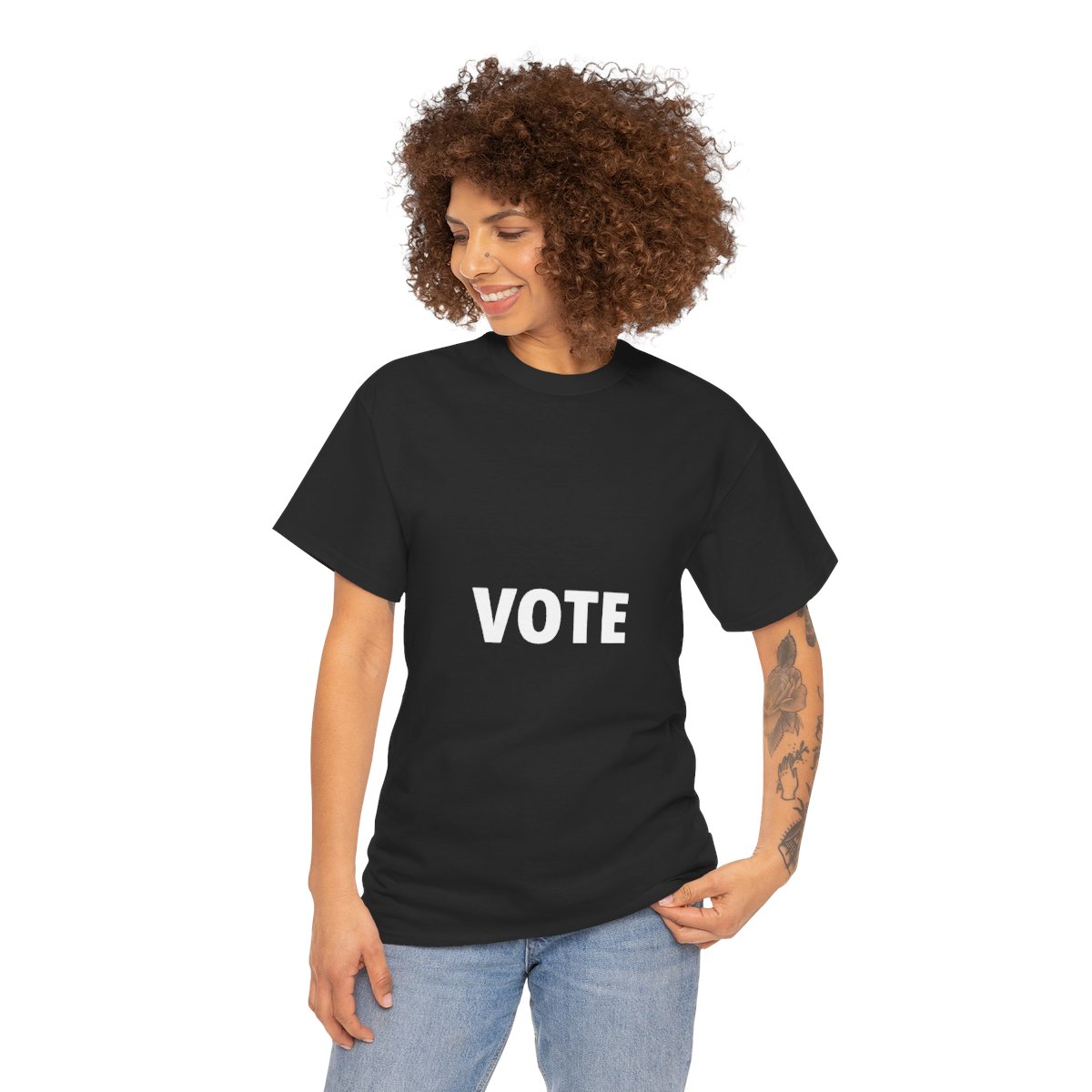 JustinLaro59900's tweet photo. VOTE. Simple as that. Say it loud, wear it loud. $27.95 tee. DJT stamp on the collar like every POTUS shirt. Get yours: https://t.co/aTnbcL0wTz https://t.co/UmaSzfI7xi