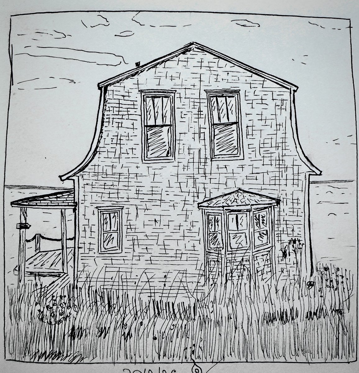 minh_vaan's tweet photo. Countryside House Facade (February 20, 2026). Fineliner 
#sketch
#fineliner
#lineart https://t.co/laMJu3hhfI