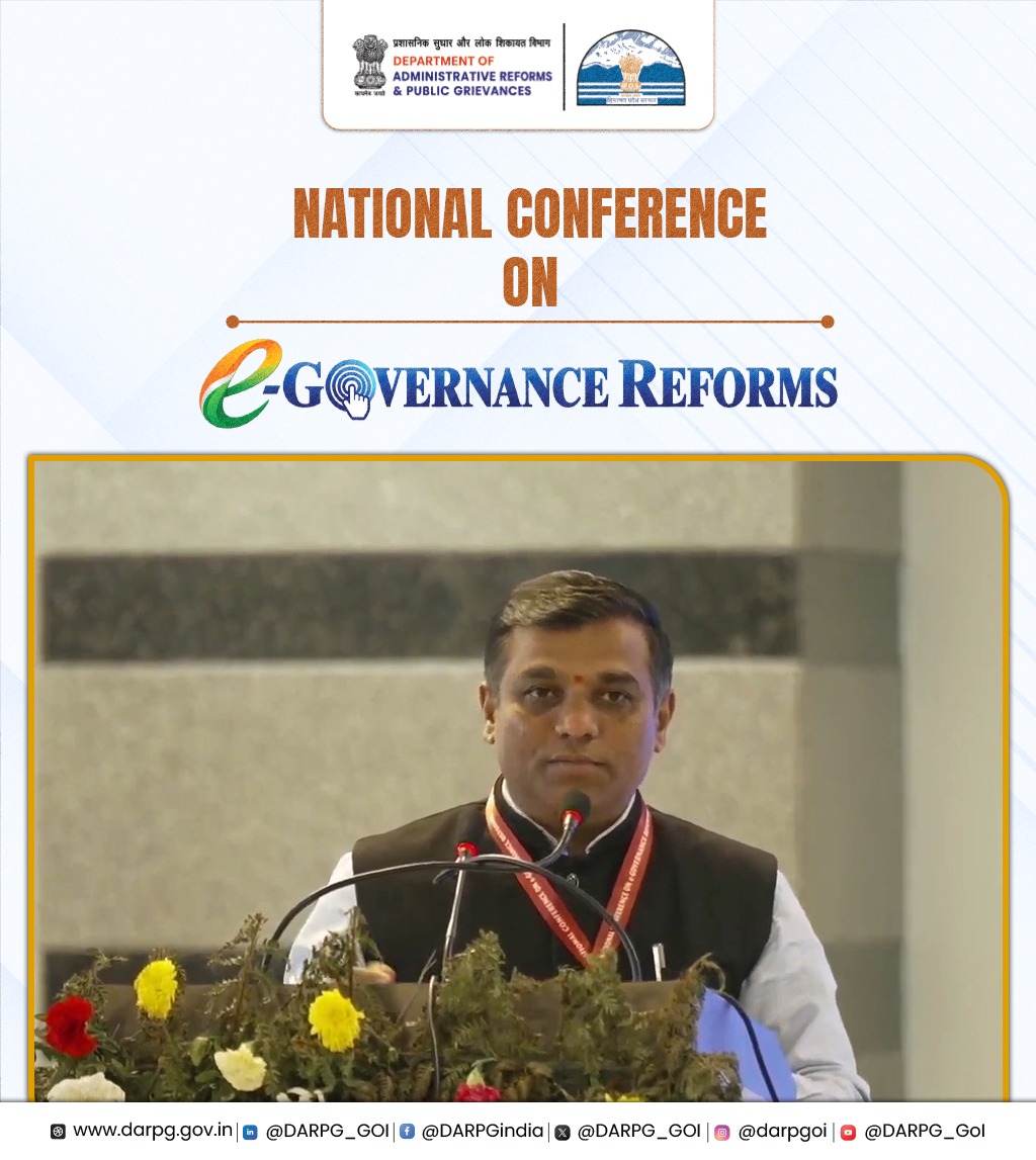DARPG_GoI's tweet photo. Shri Rahul Jagtap, System Manager, Pune Municipal Corporation, Maharashtra, discussed Pune 360 during the Session V โ National Awards for e-Governance: State, District and Grassroots Level Initiatives at the National Conference on e-Governance Reforms.
#eGovernanceReforms #DARPG https://t.co/qUGxXXofGo