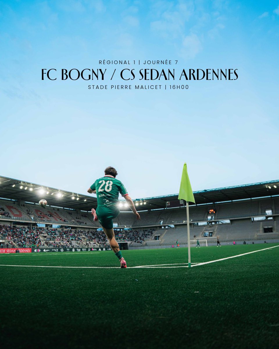 _CSSA's tweet photo. Derby ardennais 👀👊

Le CS Sedan Ardennes retrouve la compétition à l’extérieur avec un déplacement à Bogny, au stade Pierre Malicet. Coup d’envoi à 16h00 ⏳ https://t.co/OjIZXStapb