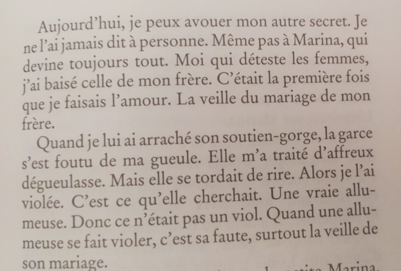 Julieterrier3's tweet photo. Dans son livre "On ne corrige pas les fautes", Evelyne Pisier parle à la place d'Olivier Duhamel, son mari, facilement identifiable 
Elle le fait parler de son homosexualité refoulée, de sa violence, de son addiction à la drogue
Et elle glisse aussi ce passage ignoble et étonnant https://t.co/DtG6hnIPBY