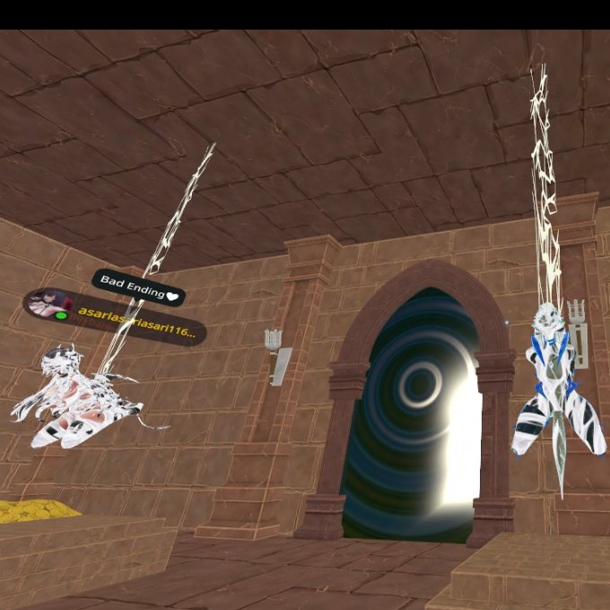 Mortalmountain's tweet photo. We got the bad ending and were tied to a spider web #vrchat #webbing #webbondage https://t.co/5k9DHTJIVe